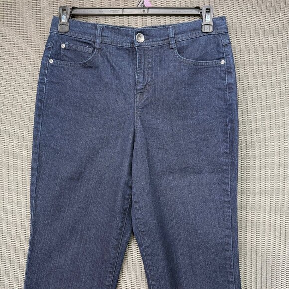 Style & Co Womens Size 10 Blue Straight-Leg Tummy Control Denim Jean Stretch - Picture 10 of 11
